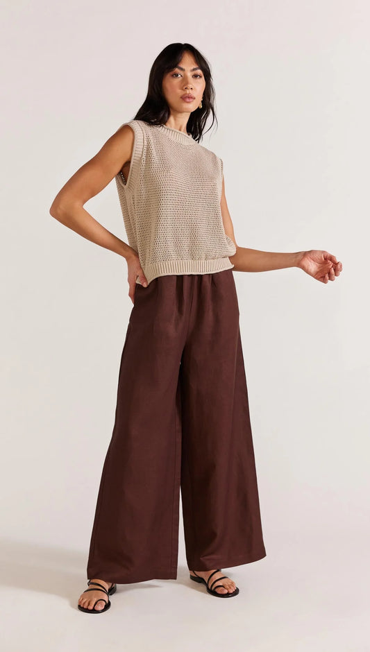 STAPLE THE LABEL Haven Relaxed Pant - Espresso