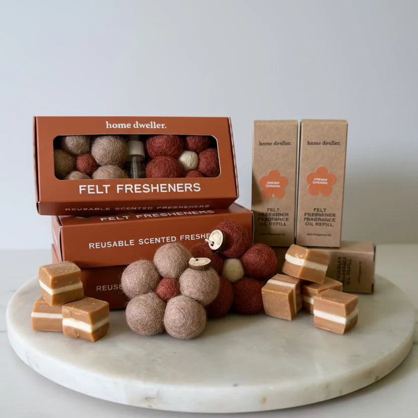 HOME DWELLER Felt Fresheners - Creamy Caramel