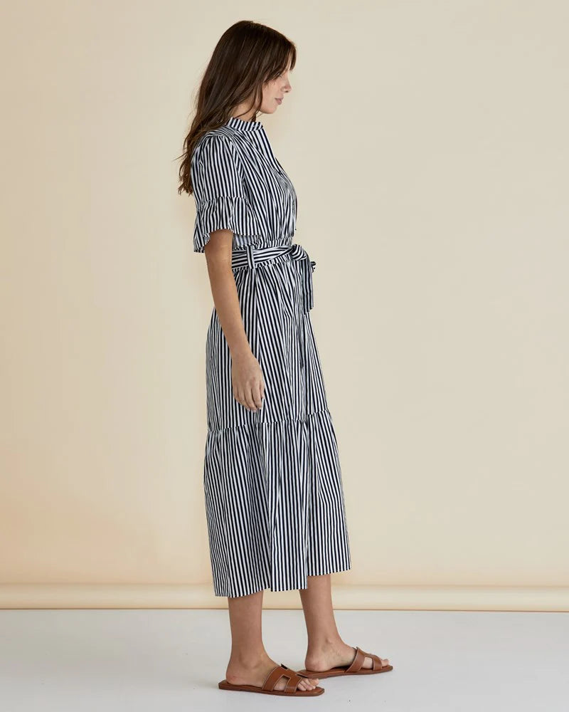 BETTY BASICS Jamilla Dress - Navy Stripe