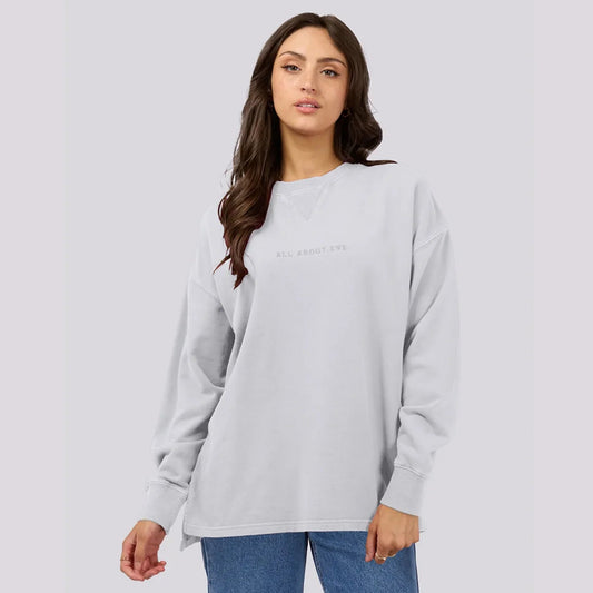 ALL ABOUT EVE WASHED RELAXED CREW - Light Blue