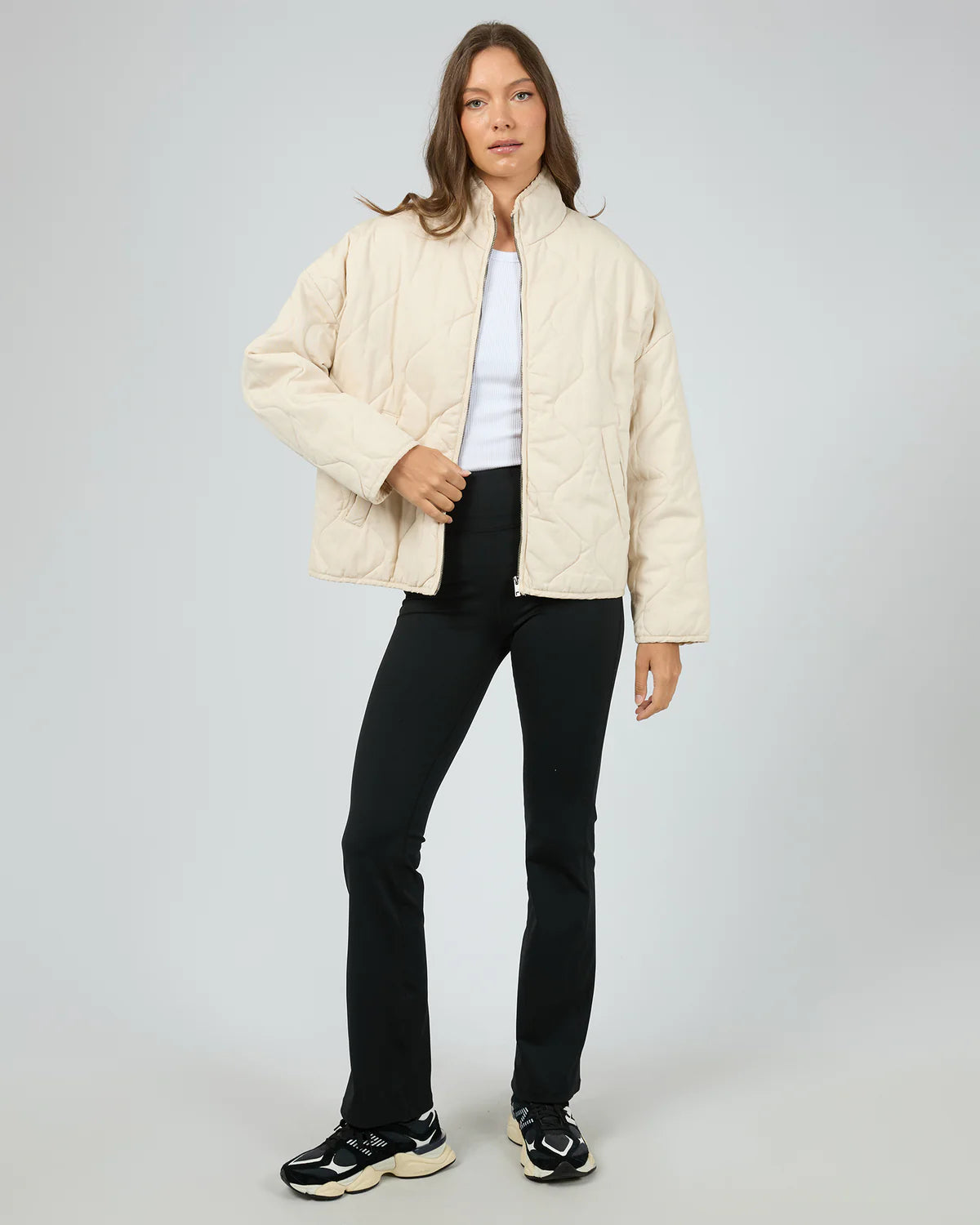 AAE Pasadena Quilted Jacket - Vanilla