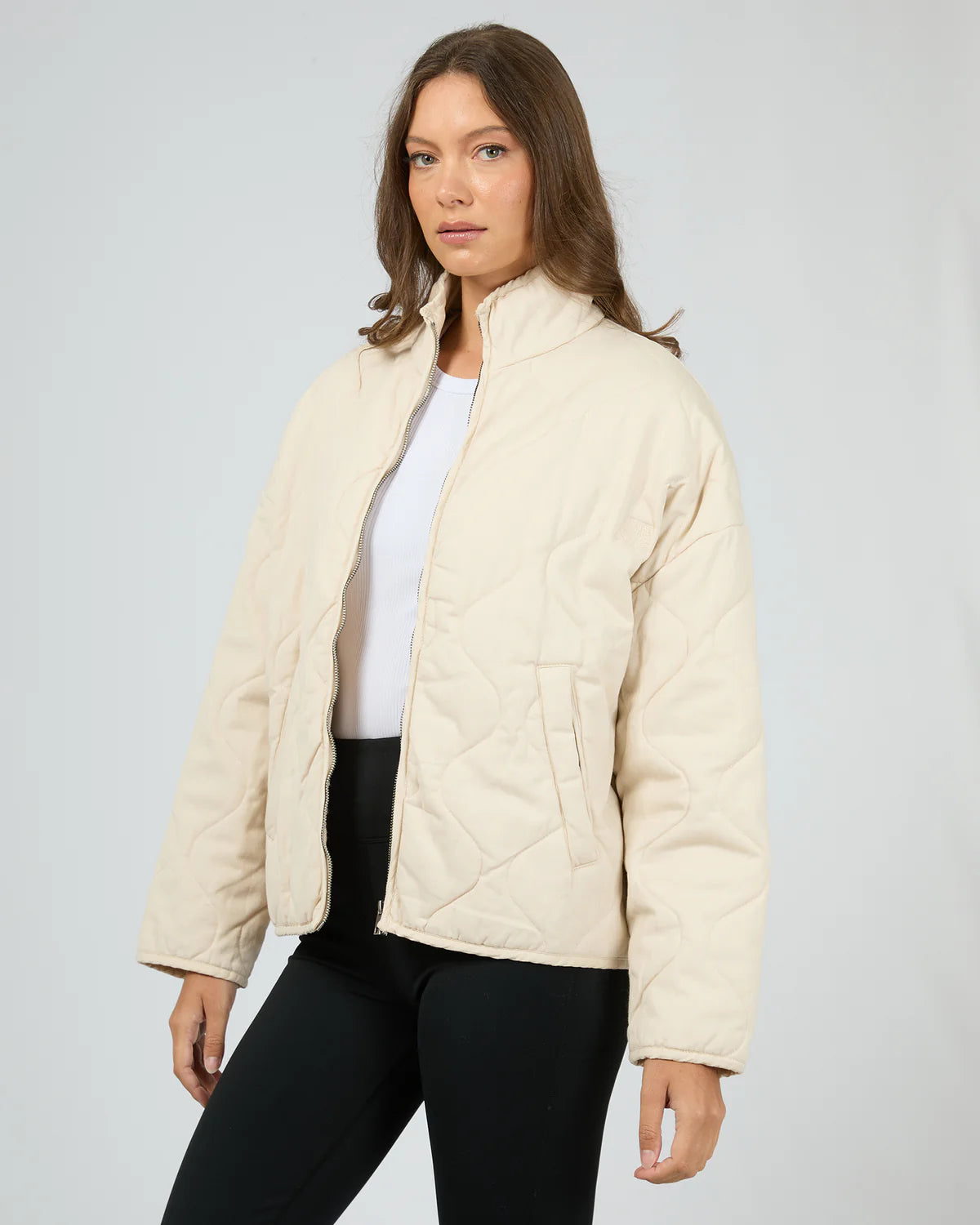 AAE Pasadena Quilted Jacket - Vanilla