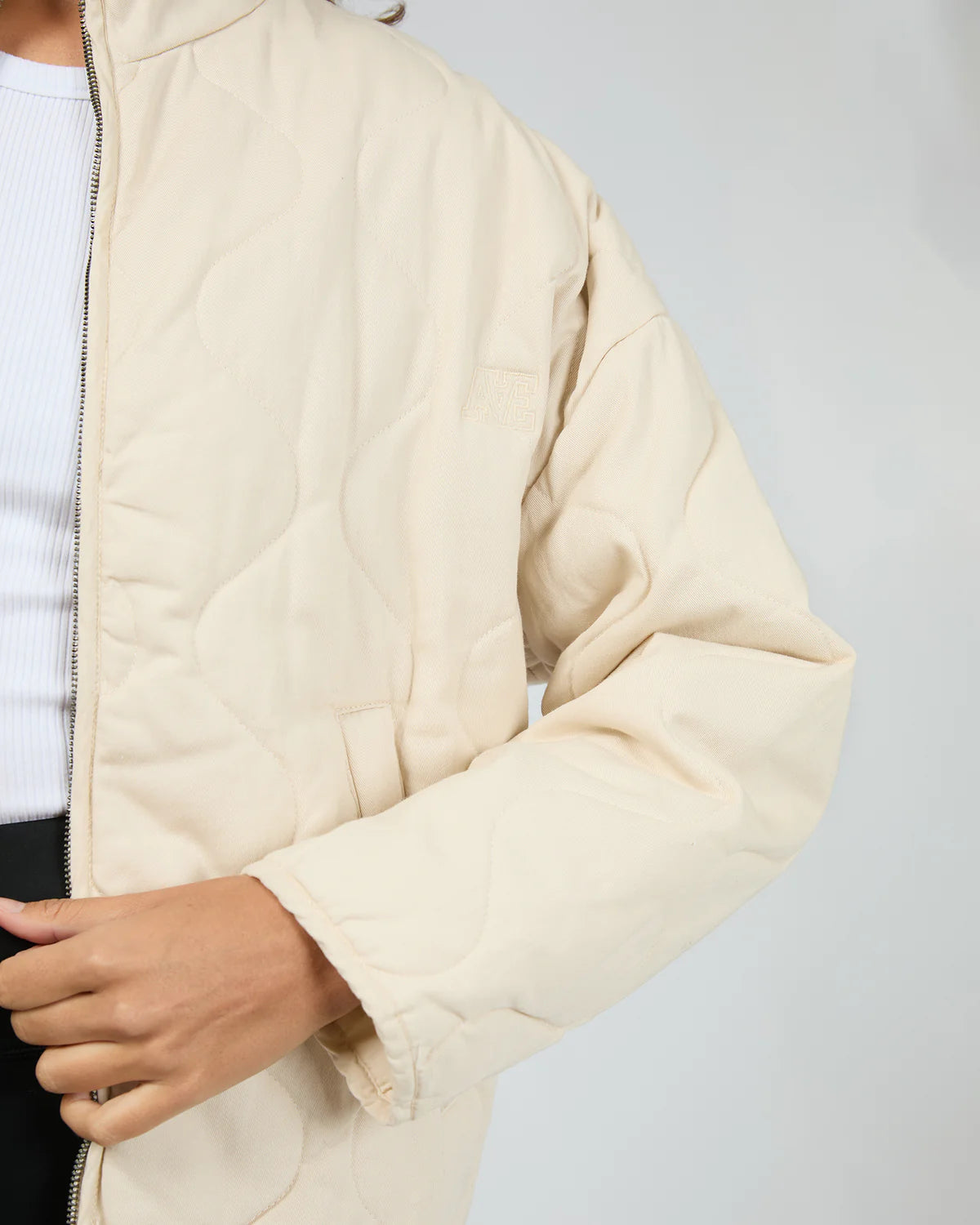 AAE Pasadena Quilted Jacket - Vanilla
