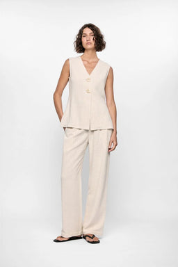 STAPLE THE LABEL Piper Wide Leg Pant - Natural