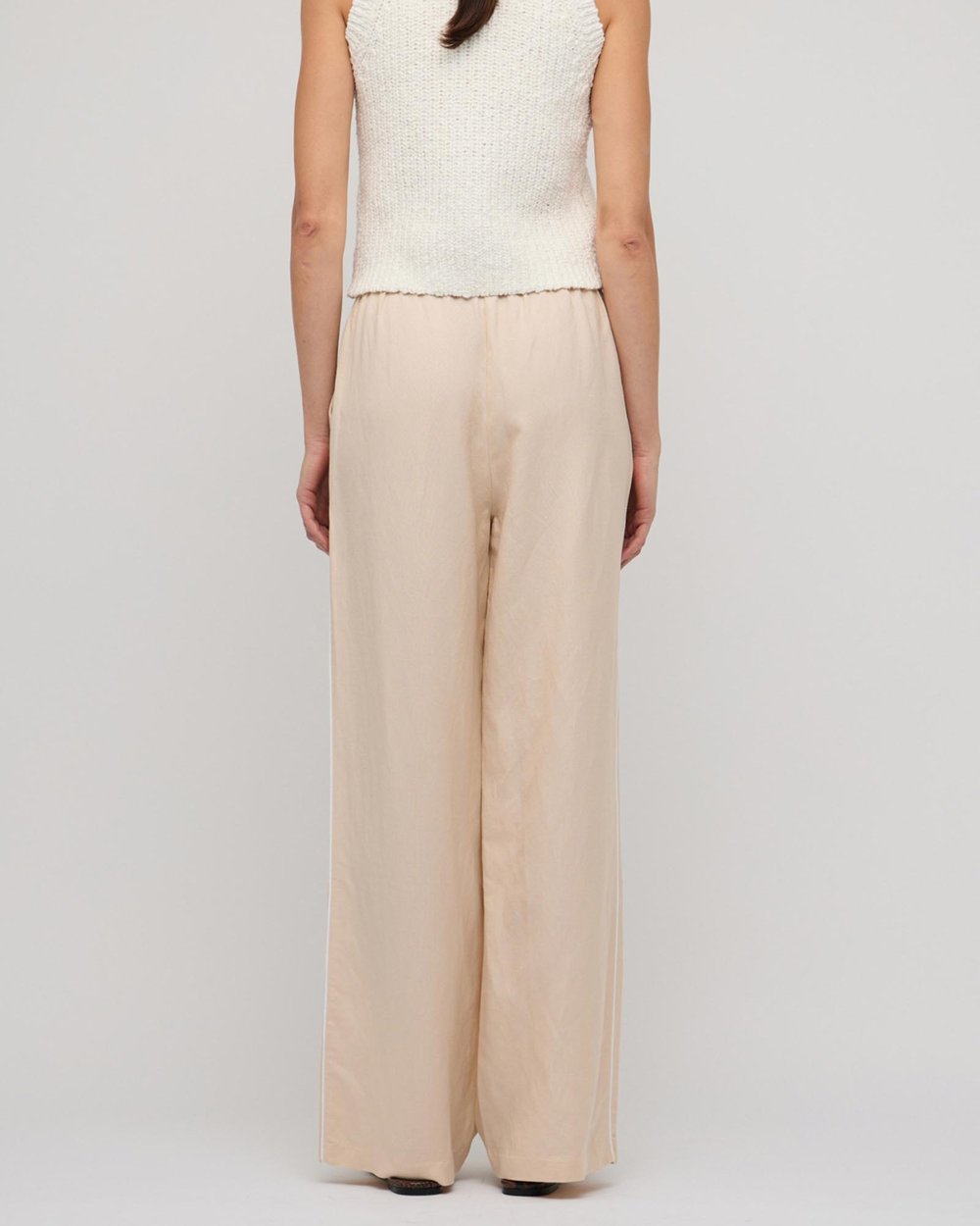 STAPLE THE LABEL Mirage Relaxed Pant - Oat/White