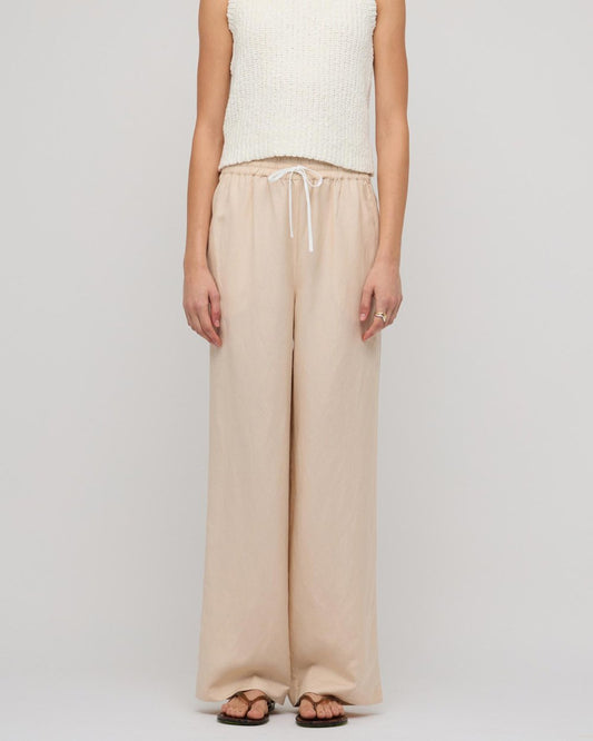 STAPLE THE LABEL Mirage Relaxed Pant - Oat/White