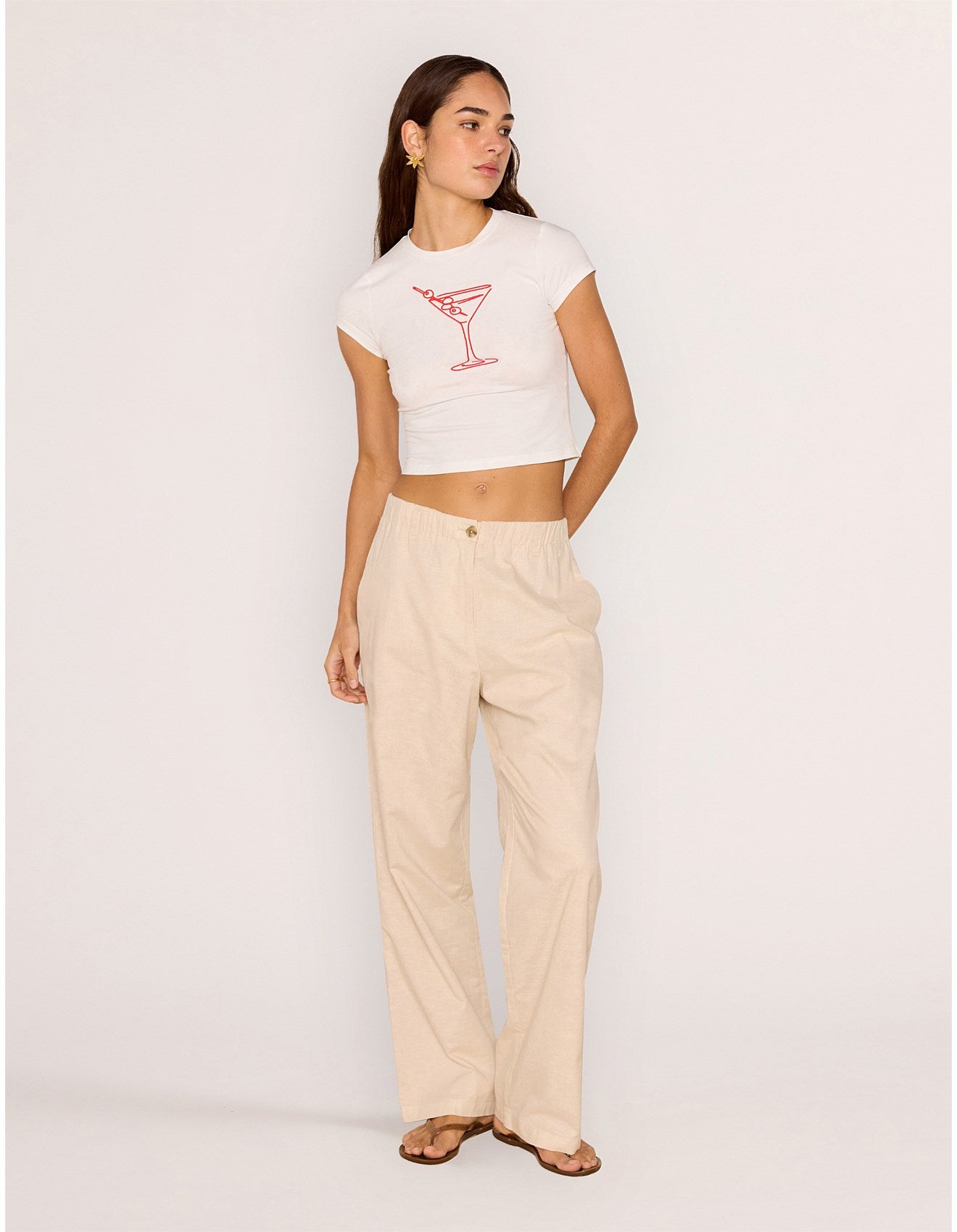 MINKPINK Noeme Relaxed Pant - Beige