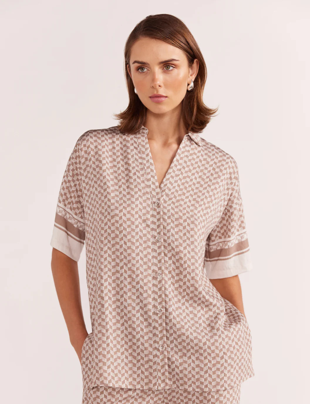 STAPLE THE LABEL Soleil Resort Shirt - Beige