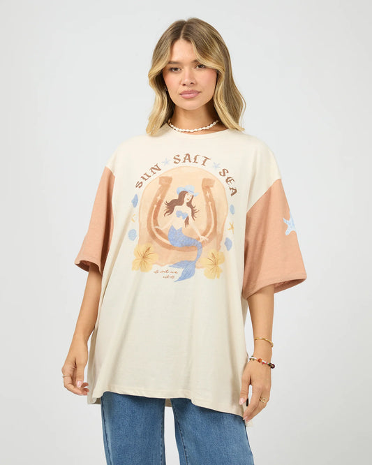 AAE Sun Salt Sea Oversized Tee - Vanilla
