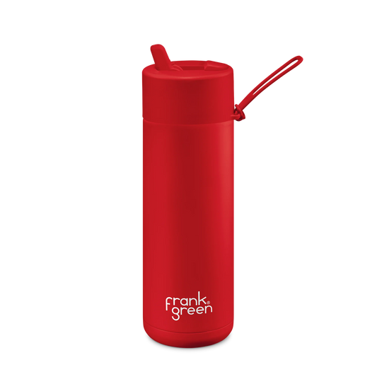 LIMITED EDITION FRANK GREEN CERAMIC REUSABLE BOTTLE (595ML) - ATOMIC RED