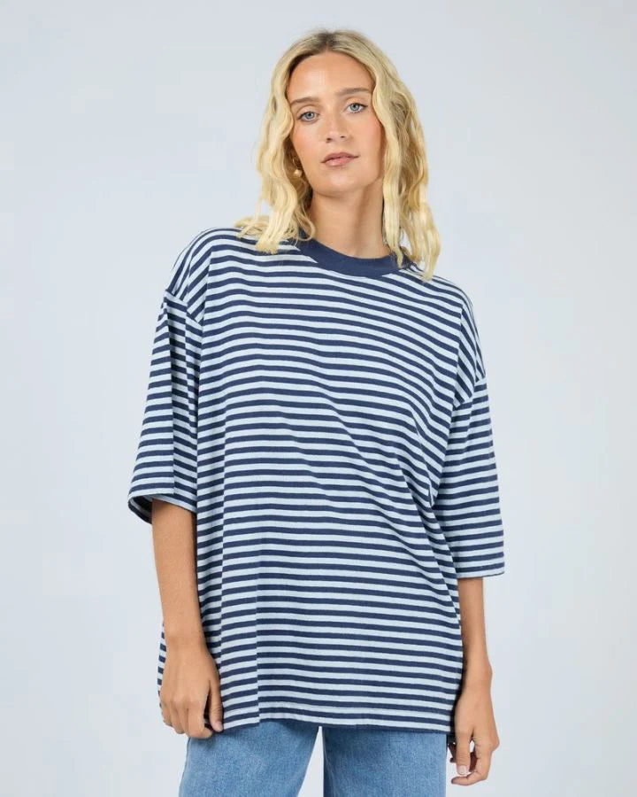 AAE Paloma Oversized Stripe Tee - Nautical