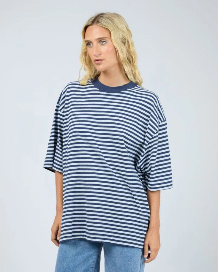 AAE Paloma Oversized Stripe Tee - Nautical