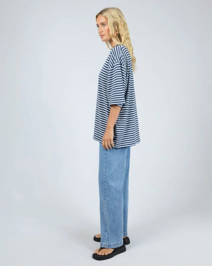 AAE Paloma Oversized Stripe Tee - Nautical