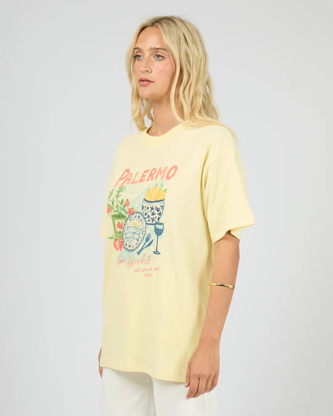 ALL ABOUT EVE Palermo Relaxed Tee - Yellow