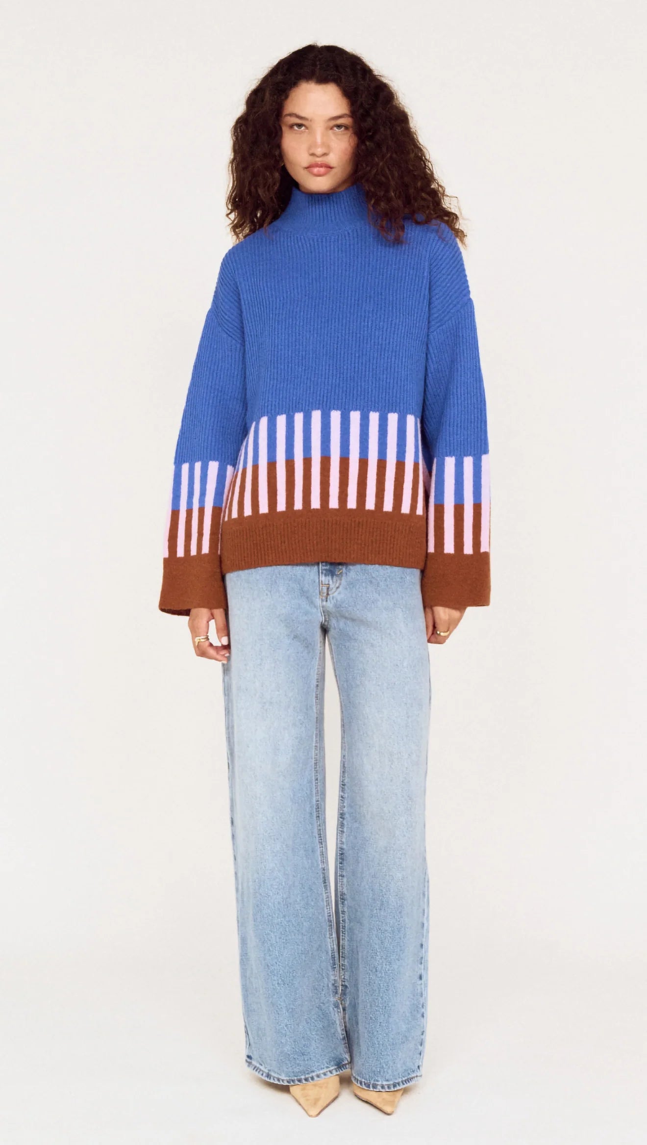 MINKPINK Kaia Intarsia Knit - Cobalt