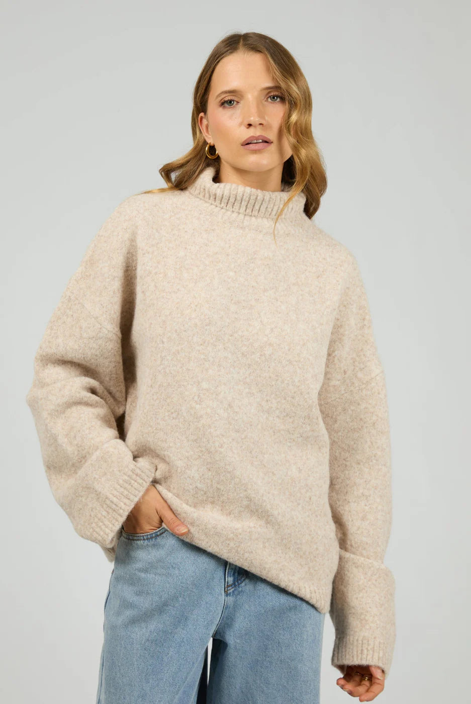 SILENT THEORY Willow Knit Jumper  - Oat