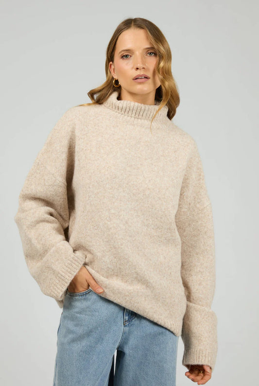 SILENT THEORY Willow Knit Jumper  - Oat