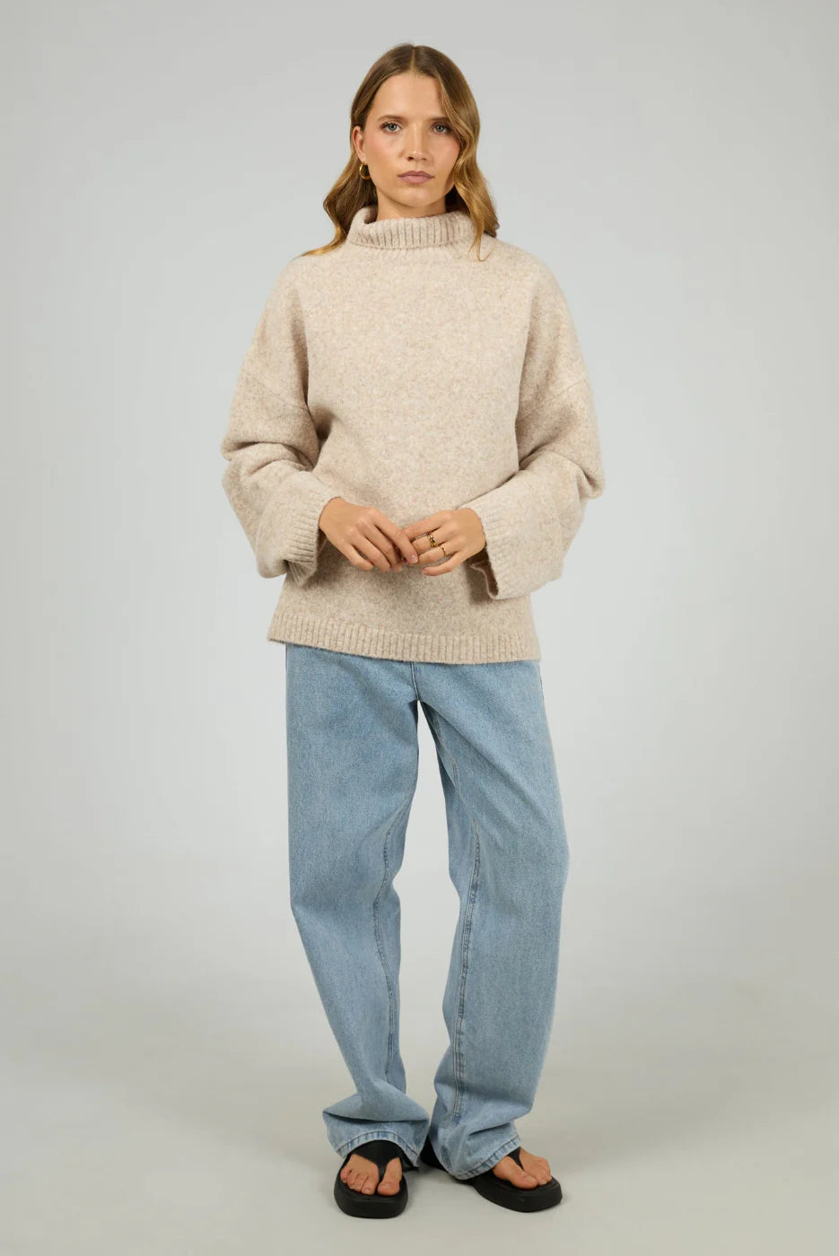 SILENT THEORY Willow Knit Jumper  - Oat