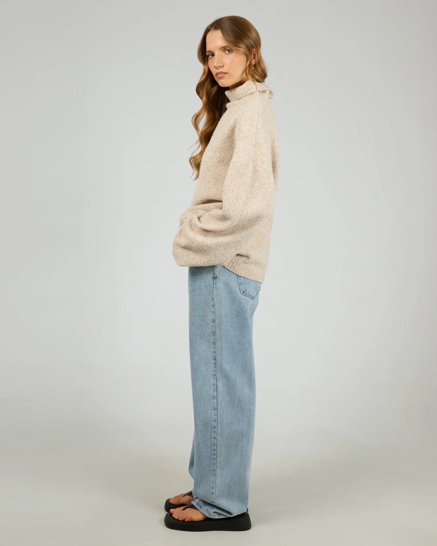 SILENT THEORY Willow Knit Jumper  - Oat