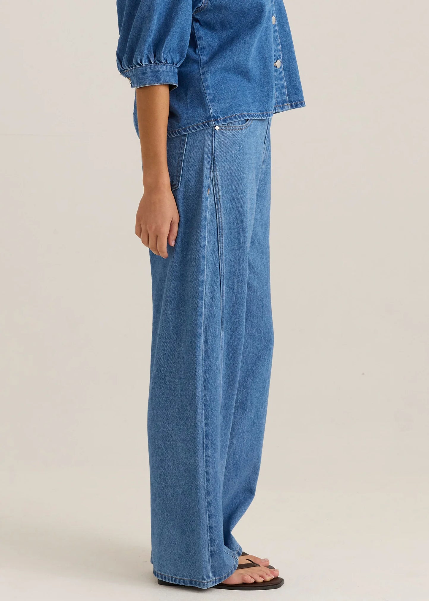 SASS Nuala Wide Leg Jean - Classic Blue Wash