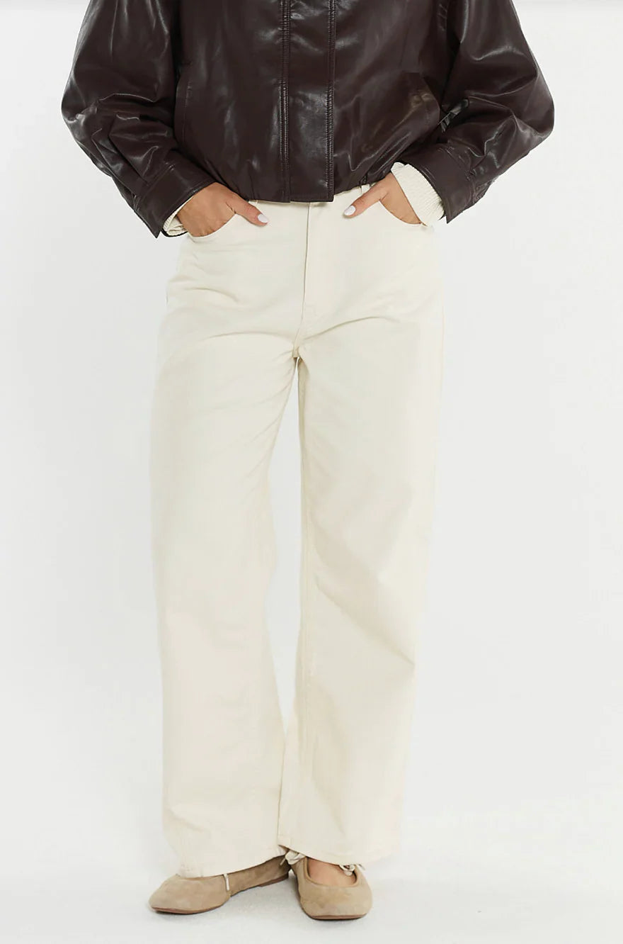 SASS Nuala Wide Leg Jean - Parchment