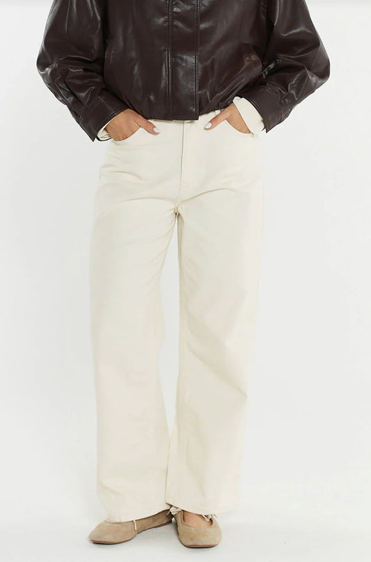 SASS Nuala Wide Leg Jean - Parchment