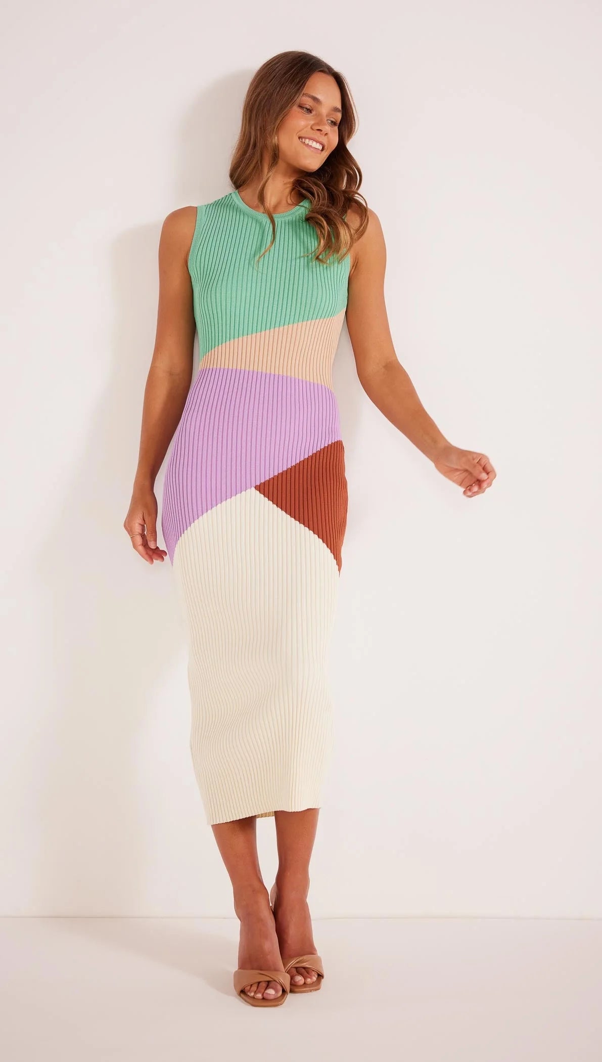MINKPINK Kosa Colour Block Knit Dress