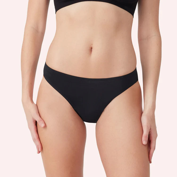 LOVE LUNA ADULT PERIOD SWIM BIKINI BRIEF - BLACK (Light/Medium)