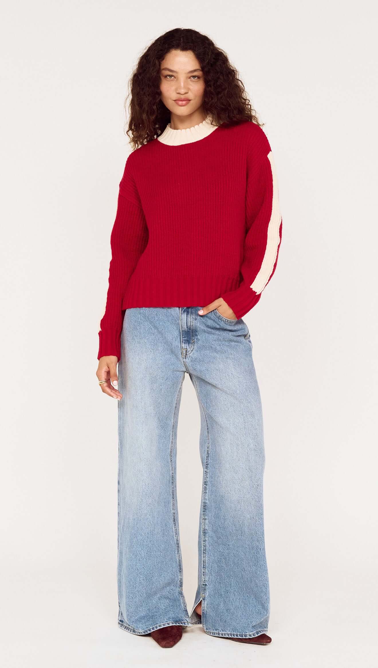 MINKPINK Tilli Contrast Stripe Knit