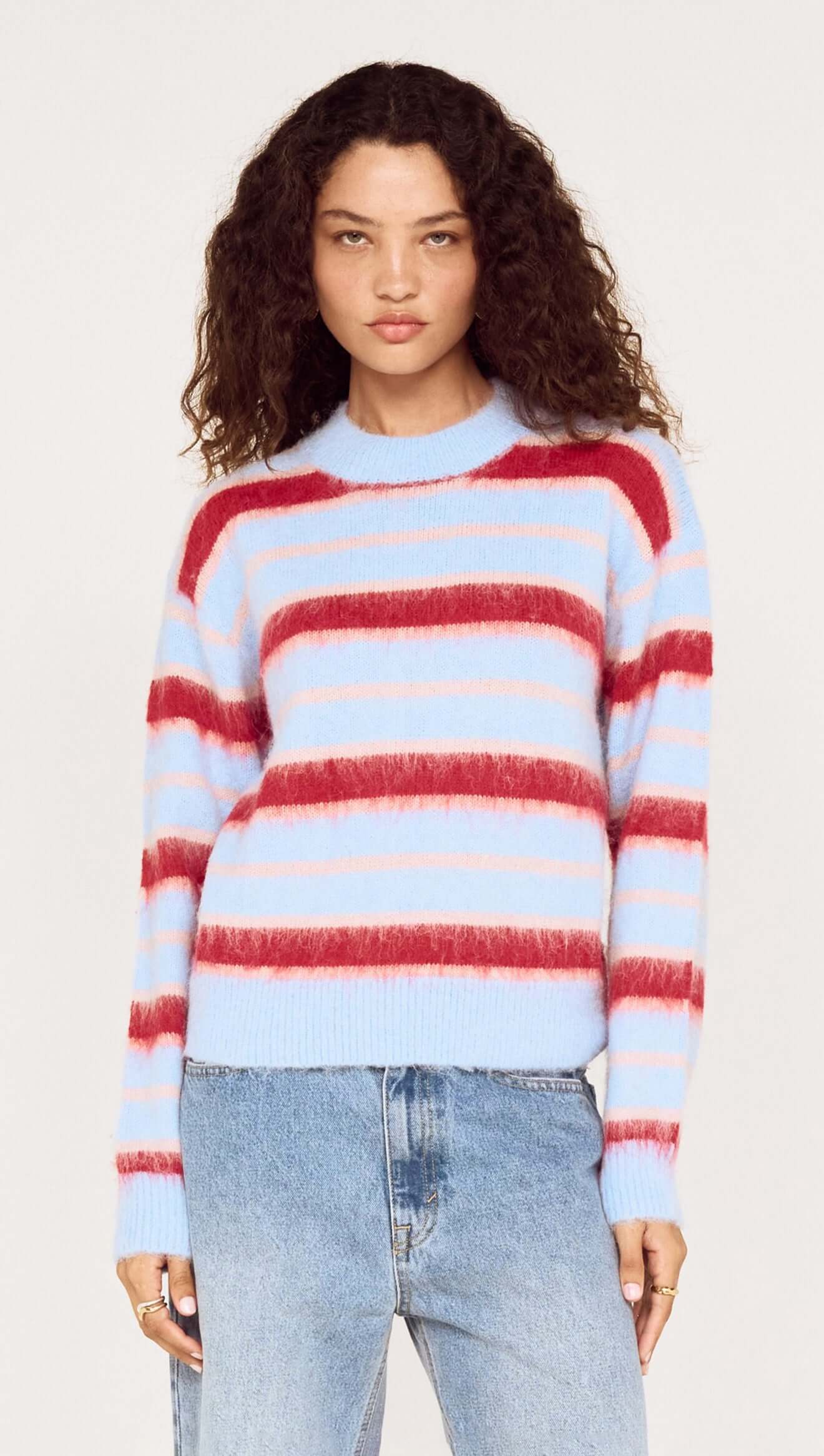 MINKPINK Elka Stripe Knit Jumper