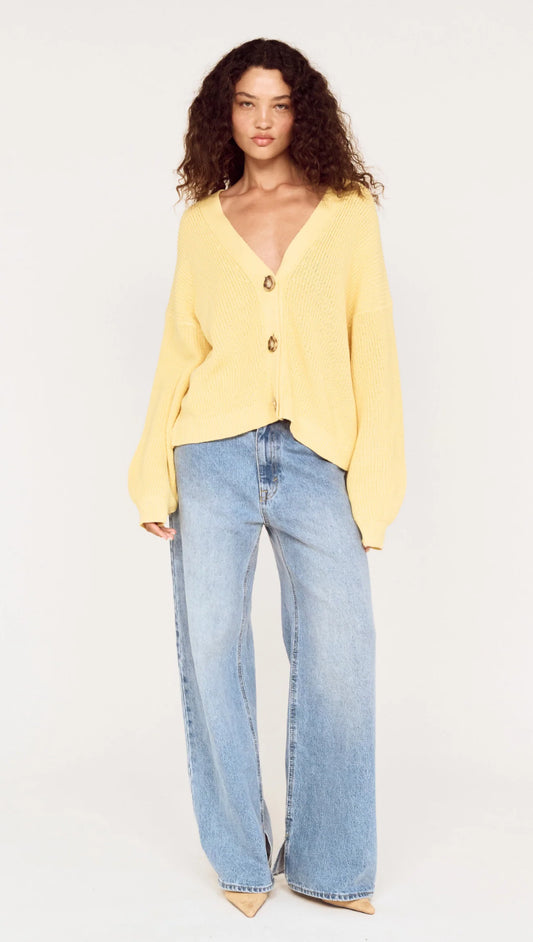 MINKPINK Butter Yellow Oversized Cardigan