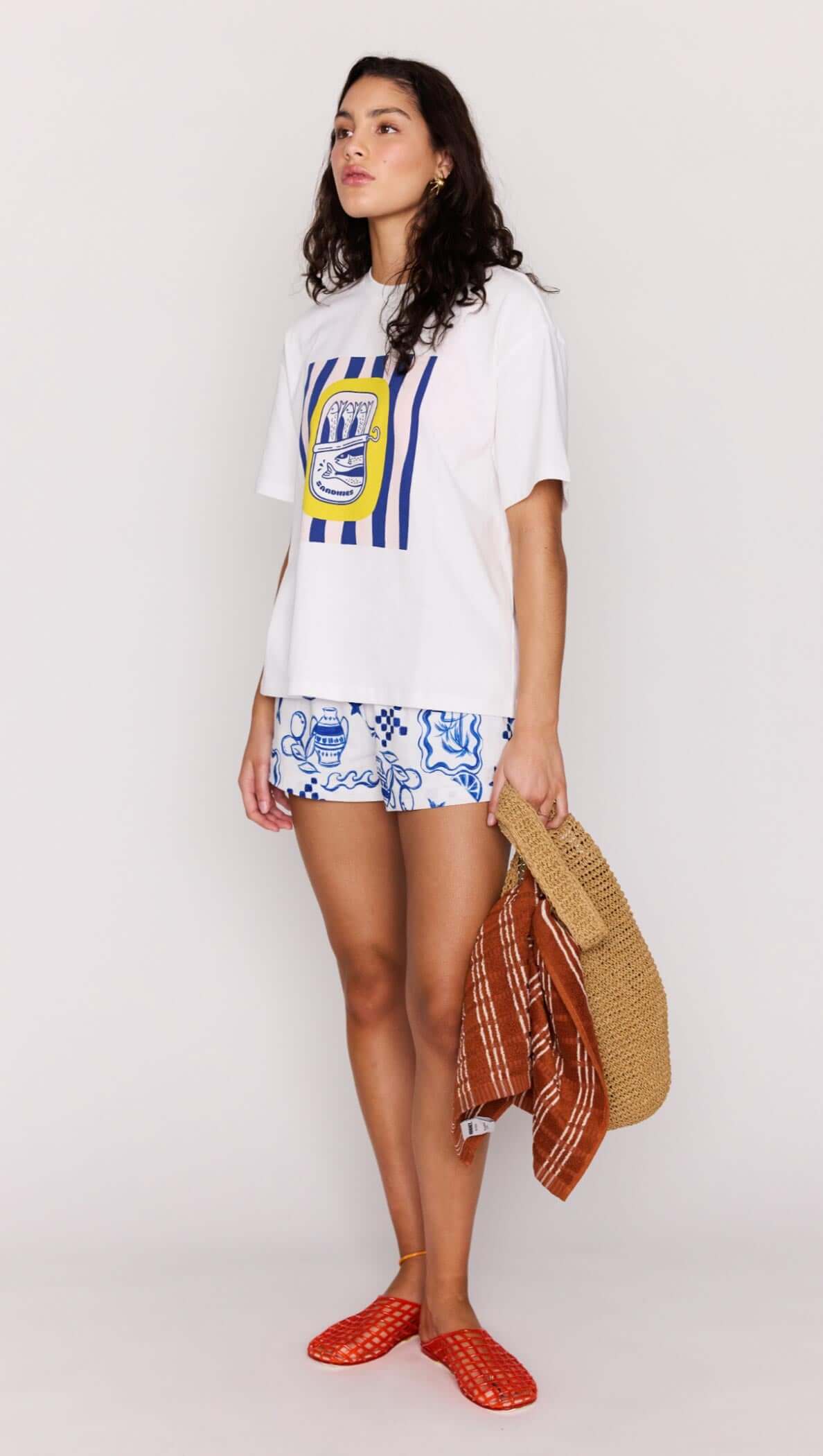 MINKPINK Marina Printed Tee - White/Multi