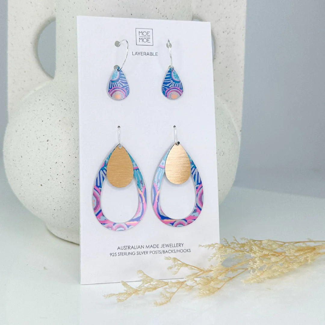 MOE MOE DESIGN Murdie Morris Storytelling Trinity Tear Pack Earrings