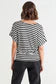 BETTY BASICS Maui Tee - Black/white Stripe