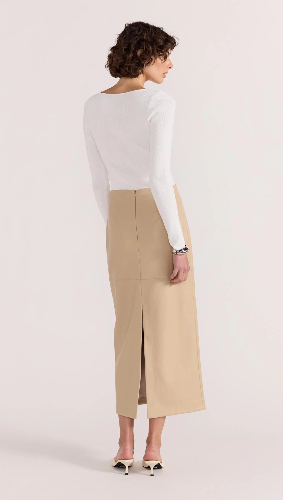 STAPLE THE LABEL NORA KNIT TOP - White