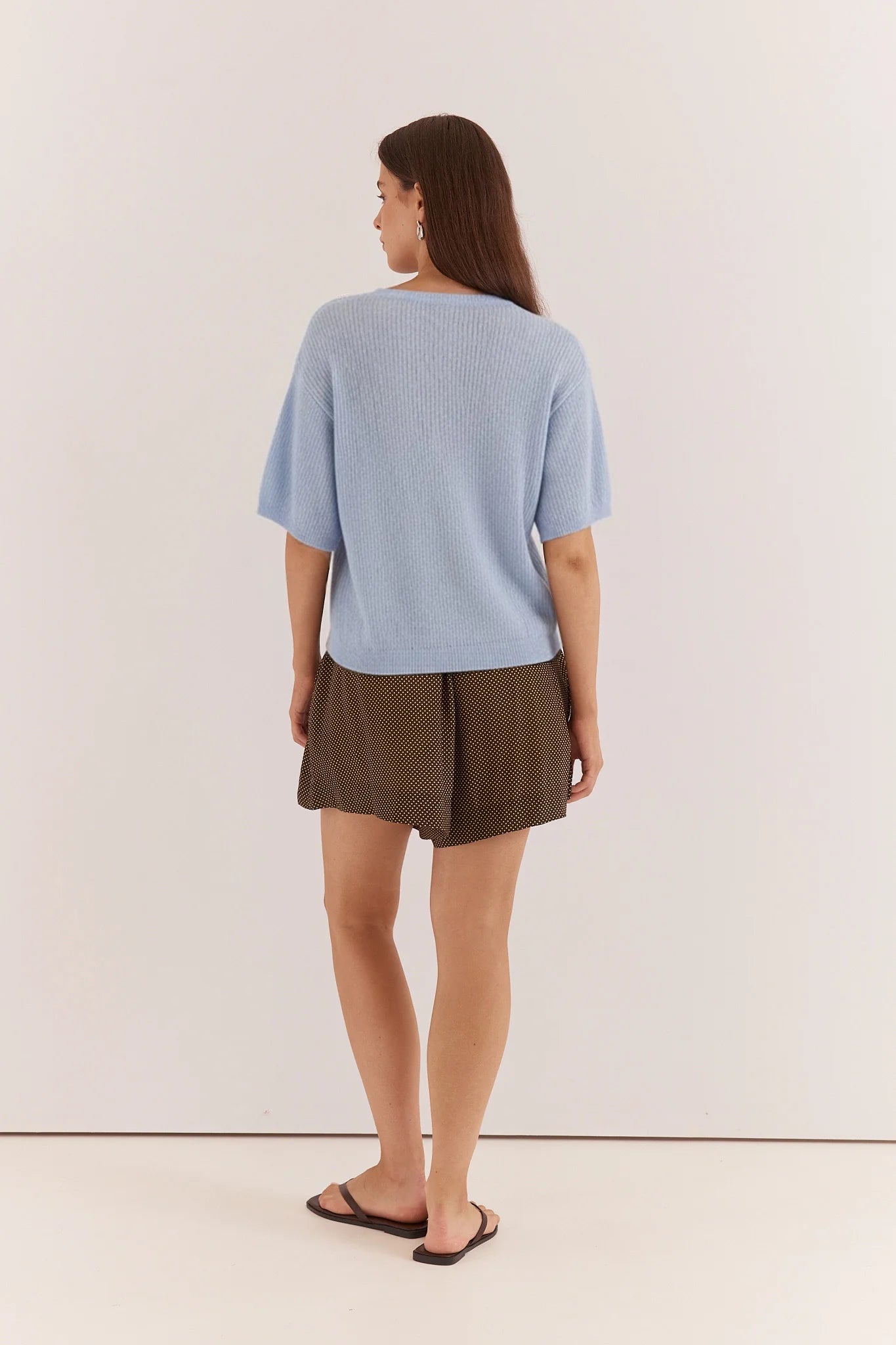 SASS Noni Relaxed Knit Tee - Pale Blue
