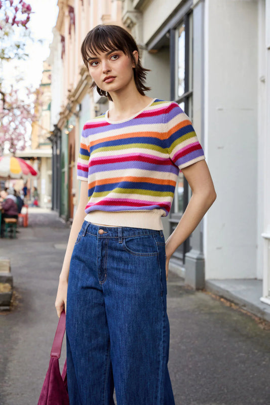 PRINCESS HIGHWAY Perri Stripe Knit Top - Multi