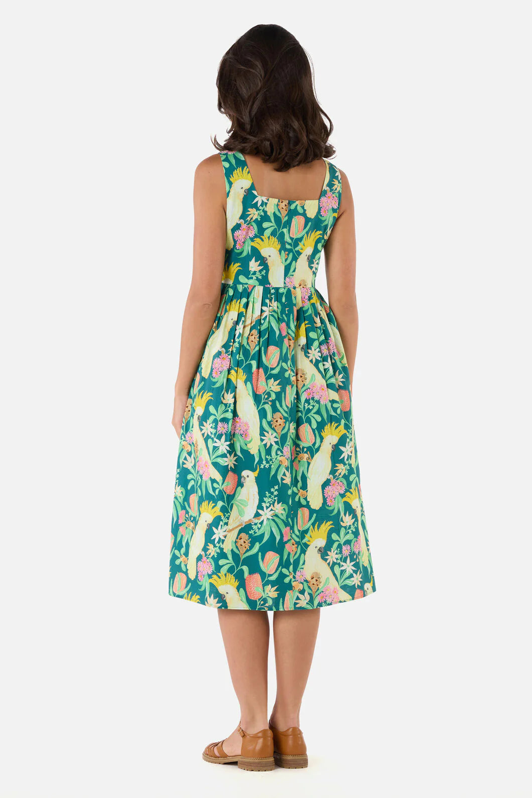 PRINCESS HIGHWAY Cockatoo & Flora Midi Dress