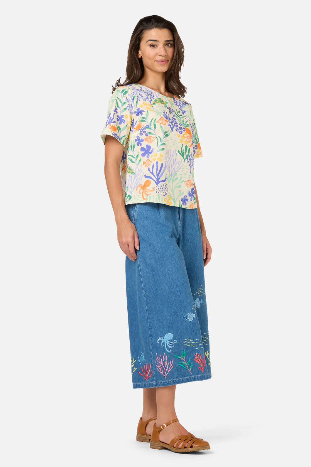 PRINCESS HIGHWAY Coral Short Sleeve Top