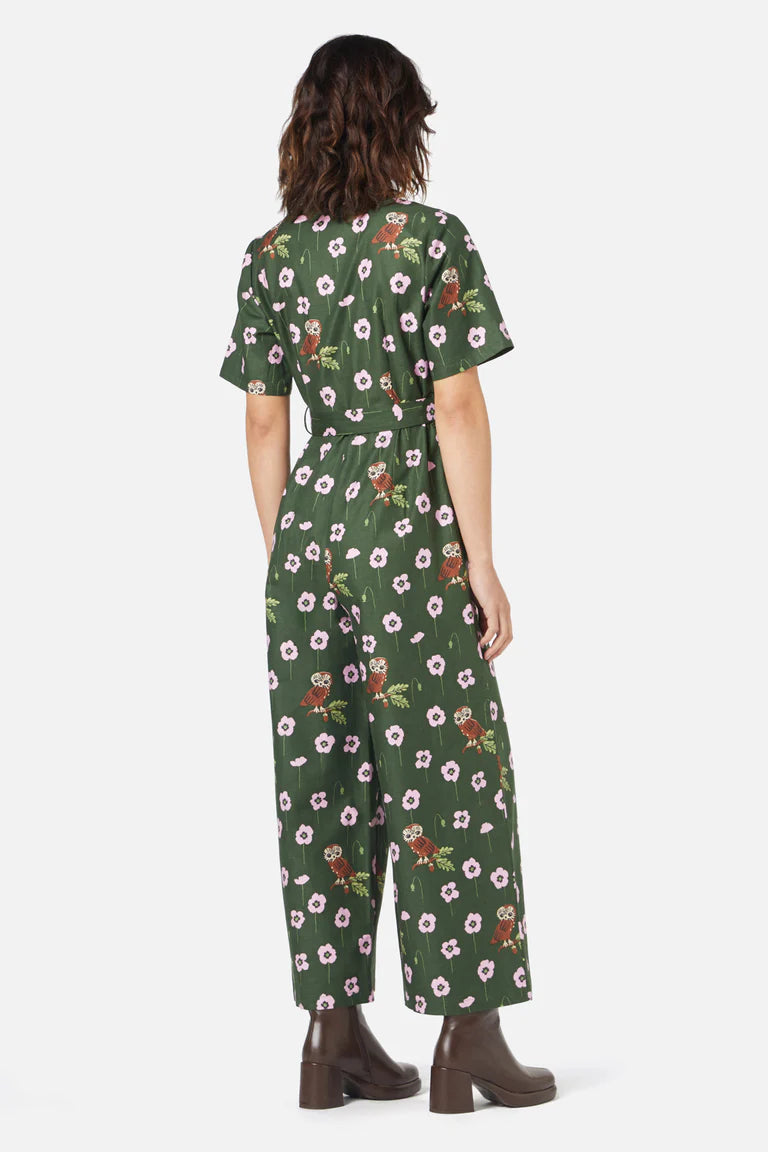 PRINCESS HIGHWAY Poppy Owl Jumpsuit - Green