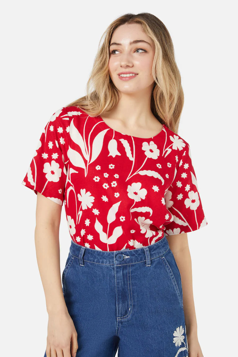 PRINCESS HIGHWAY Irene Top - Cherry