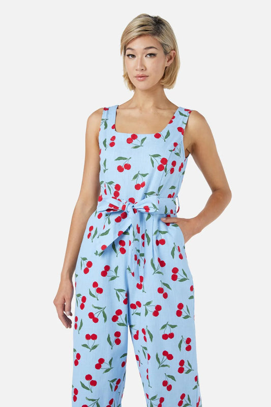 PRINCESS HIGHWAY Cherry Girl Jumpsuit - Blue