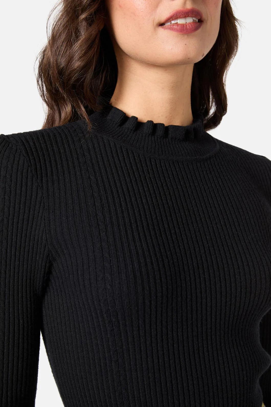 PRINCESS HIGHWAY Odessa Long Sleeve Knit Top - Black
