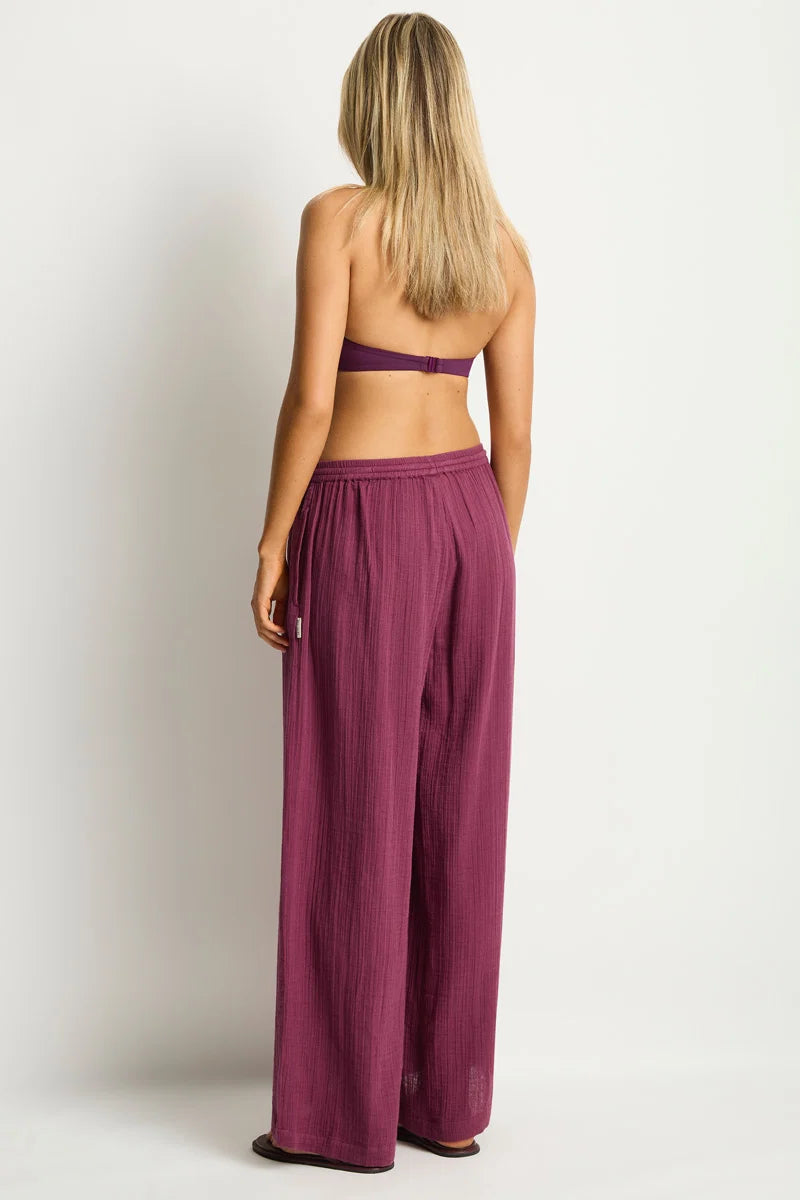 SEA LEVEL Sunset Beach Pant - Merlot