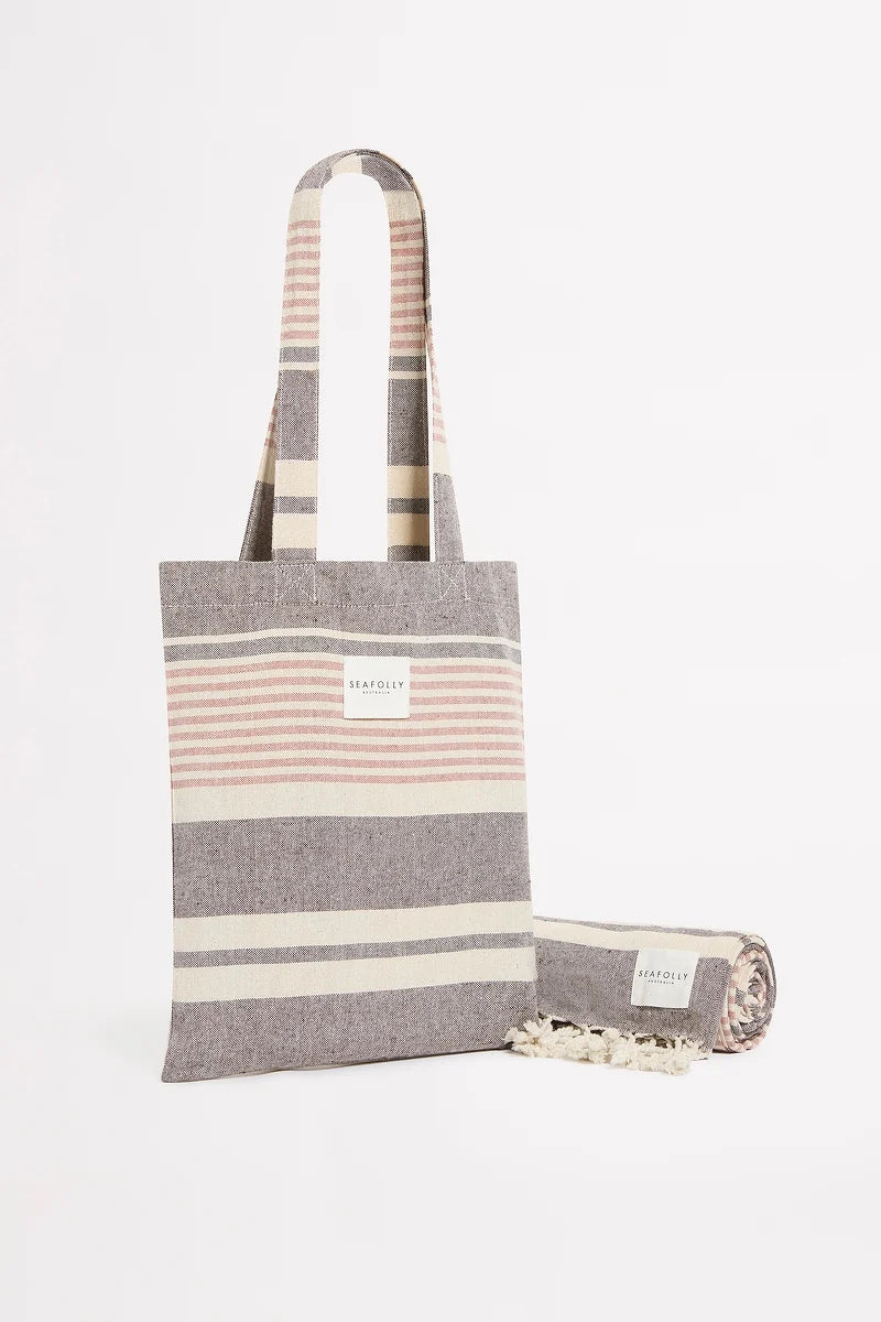 SEAFOLLY Turkish Beach Towel Set - Brown Bark