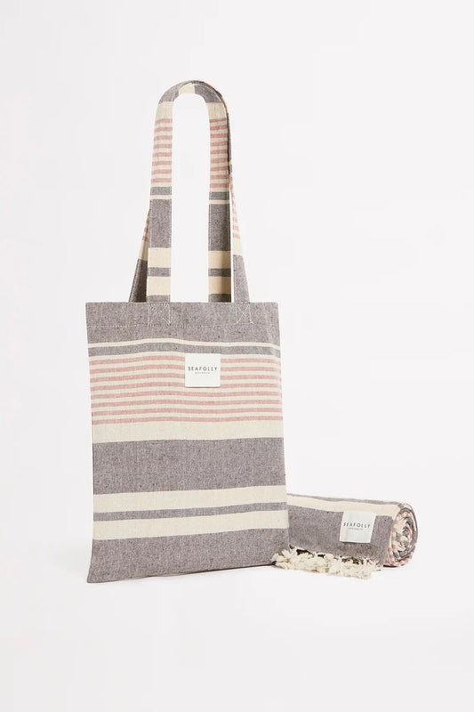 SEAFOLLY Turkish Beach Towel Set - Brown Bark