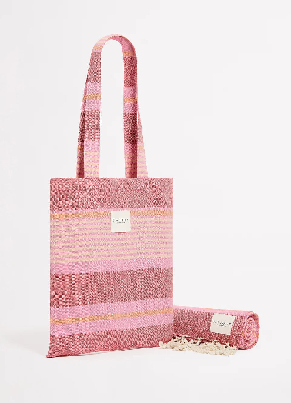 SEAFOLLY Turkish Beach Towel Set - Pop Pink