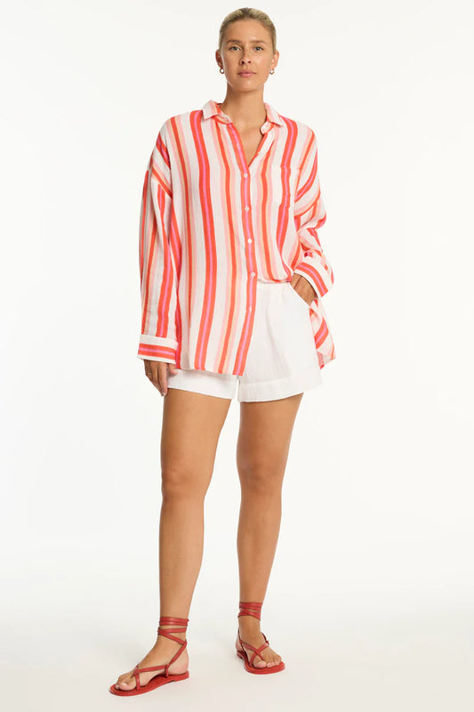 SEALEVEL West Coast Beach Shirt - Coral