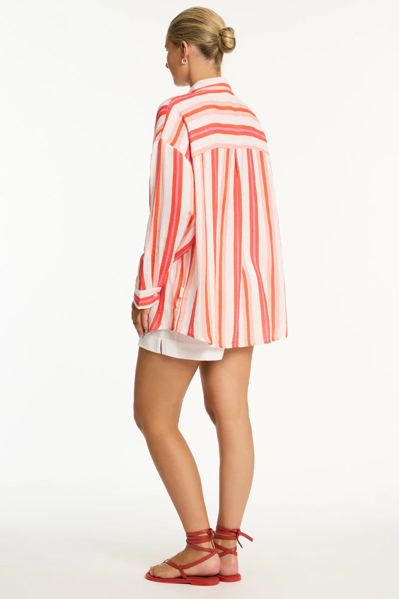 SEALEVEL West Coast Beach Shirt - Coral