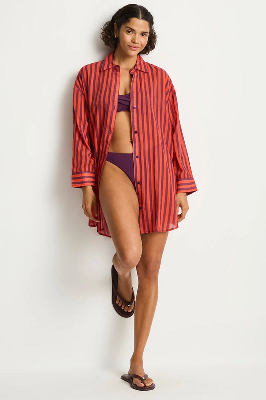 SEA LEVEL AUSTRALIA Vacay Cruise Shirt - Spice Red